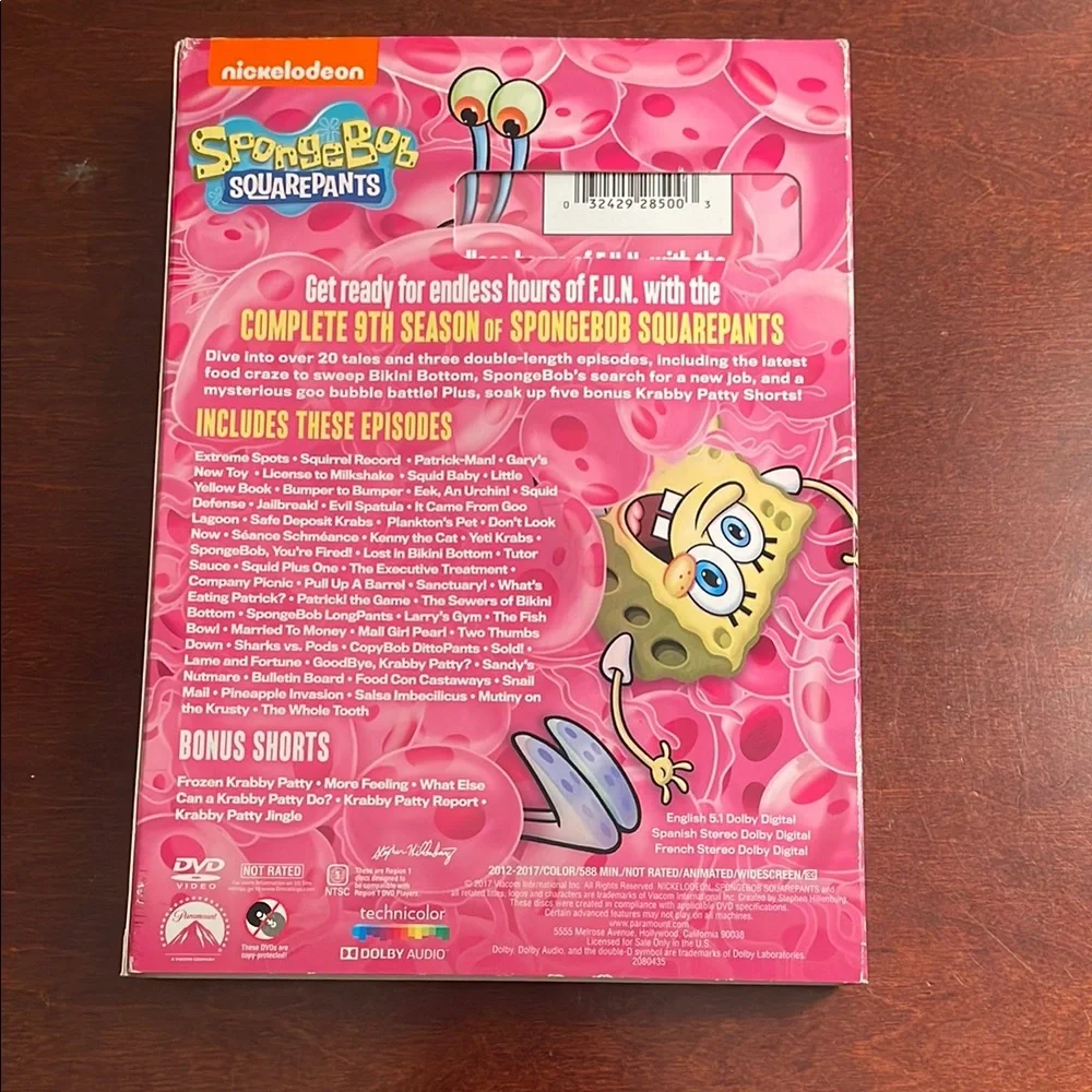 Nickelodeon SpongeBob SquarePants Complete Ninth Season DVD - Picture 2 of 2
